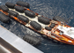 STS Black Floating Marine Rubber Fender Yokohama 3.3X6.5m 80Kpa