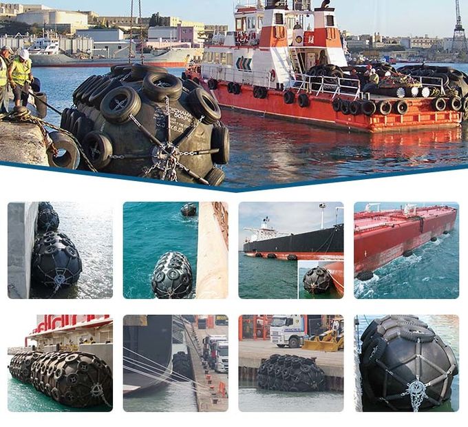 Διογκώσιμο θαλάσσιο λαστιχένιο κιγκλίδωμα λιμενοβραχιόνων αντι - έκρηξη για τη βάρκα που δένει 2