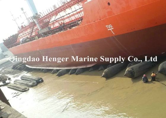 Ποιότητα HENGER Heavy Duty Marine Rubber Airbag με 4-12 στρώματα συνθετικού καλωδίου ελαστικών για ασφαλή εκτόξευση πλοίων, διάμετρος 0,8-3 M και μήκος 4-25 M εργοστάσιο