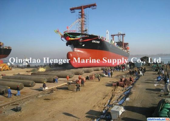 Ποιότητα HENGER Heavy Duty Marine Rubber Airbag με πολλαπλά στρώματα διαμέτρου 0,8-3 M και μήκους 4-25 M για την εκτόξευση πλοίων εργοστάσιο
